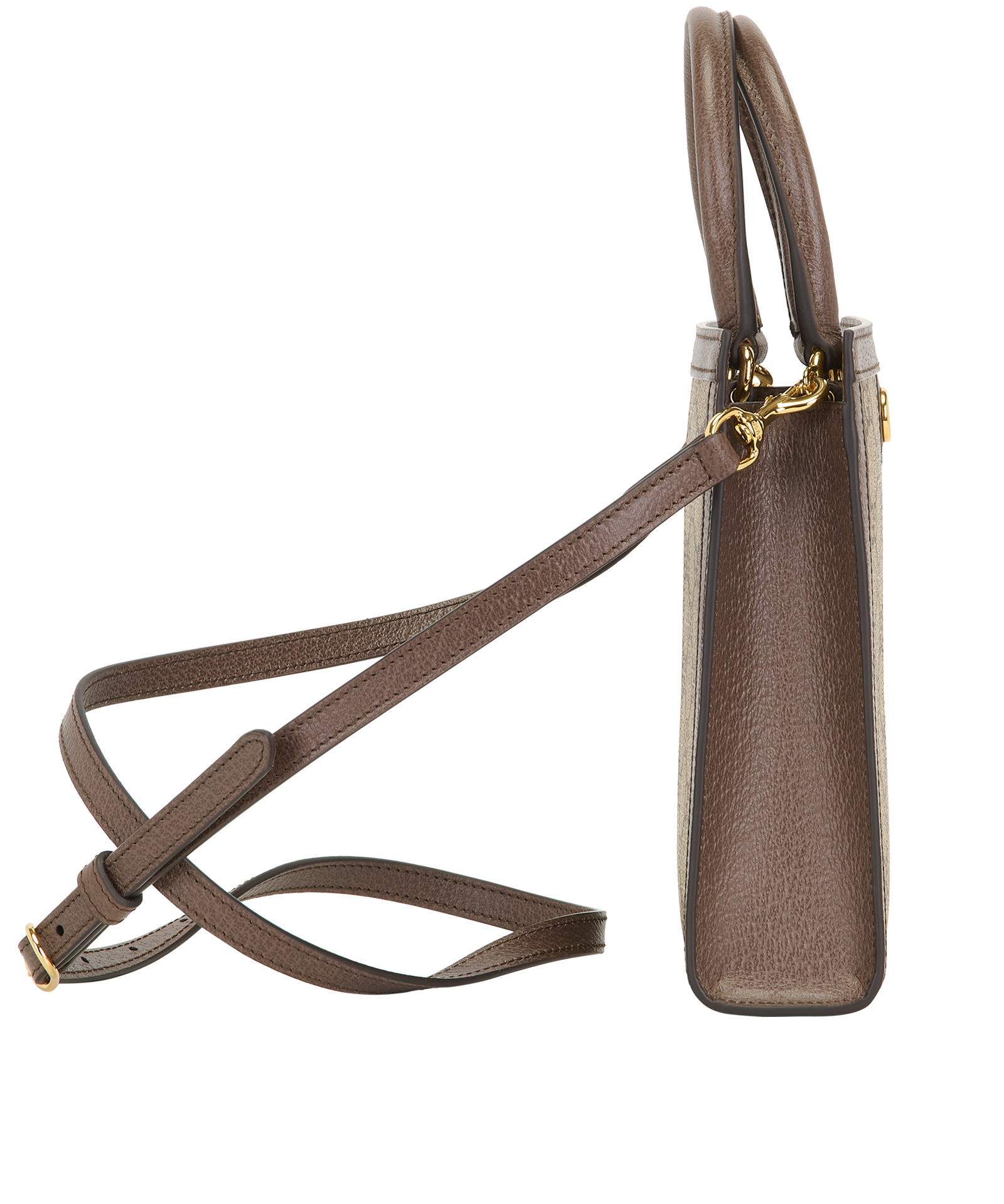 Ophedia GG Mini Crossbody, &pound;750, Handbags, Brown, Canvas, Side view